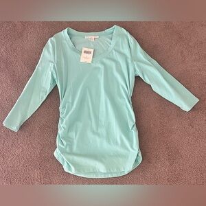Boston Proper Aquamarine Long Sleeve Top
